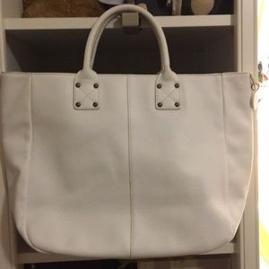Gap pebbled leather top handle tote